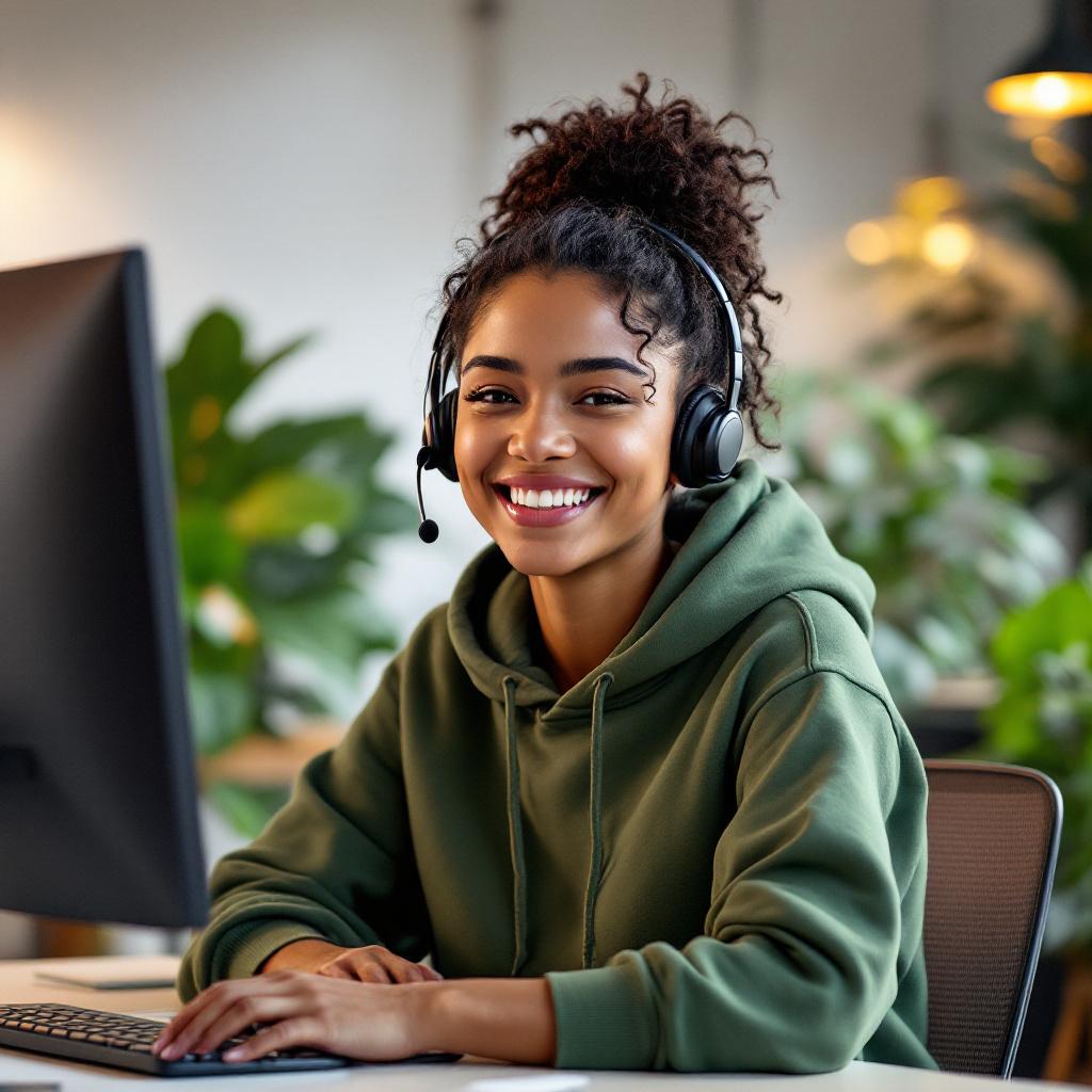 télétravail avec casque anti-bruit pour adultes
